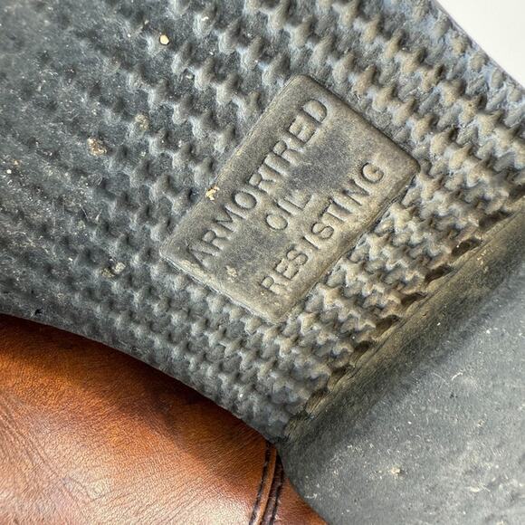 Vtg Field And Stream Boots Mens 9.5 C Insulated Leather USA Made Work Zip Brown - Picture 10 of 12